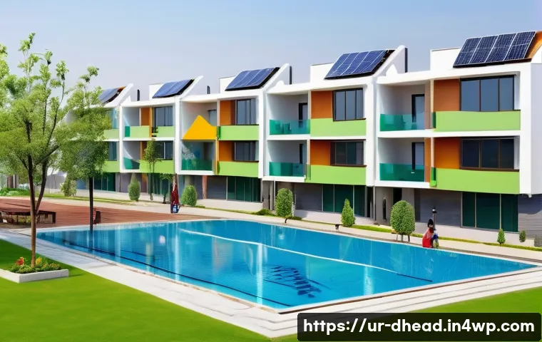 미래 주거 형태에 대한 투자 전략 - A modern residential neighborhood in Pakistan featuring smart homes equipped with sleek smart locks,...