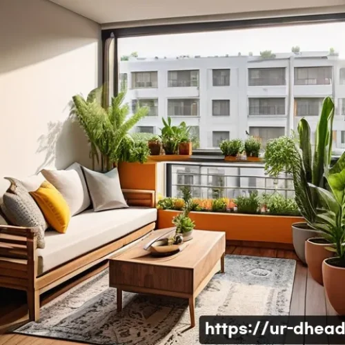 Home 32 주거 형태의 변화가 사회에 미치는 영향 - A modern urban apartment interior showing a compact yet stylish living space typical in Pakistani ci...