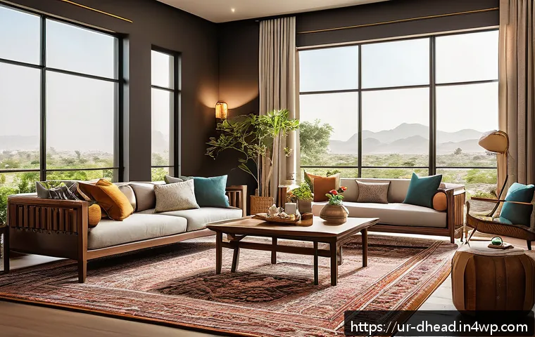 미래 주거 형태를 위한 스마트 기술 - A modern smart home interior in a typical upscale Pakistani household, featuring advanced automated ...