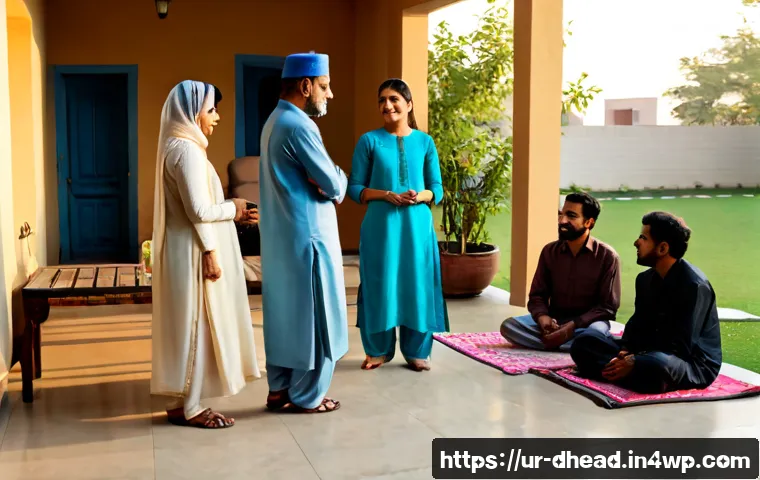 Home 17 주거 형태에서의 커뮤니티와 사회적 상호작용 - Photorealistic residential courtyard in a modern Pakistani apartment complex, diverse Urdu-speaking ...